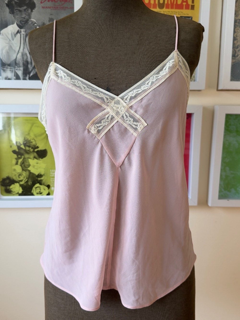 Y2K Blush Pink Lace Cami | Open-Back Babydoll | Coquette Romantic Lingerie
